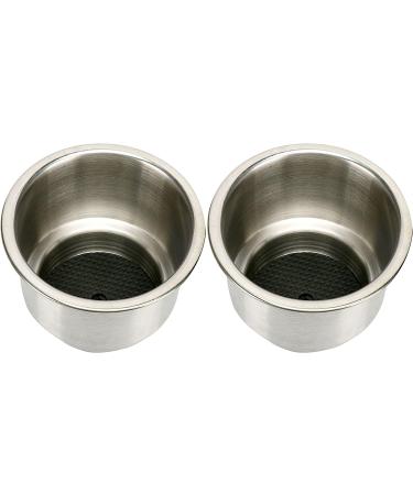 Amarine Made 2pcs Stainless Steel Cup Drink Holder with Drain for Marine Boat, RV, Camper - Buy Online on GoSupps.com