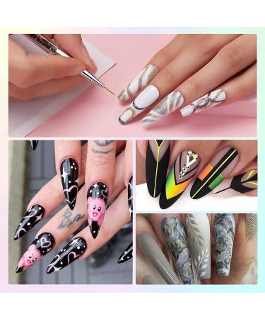 Makartt 5PCS Dual-End Nail Art Brush Set - Multifunctional Detail Brushes for Flowers, Leaves, and Gel Paint Designs - Buy Online on GoSupps.com