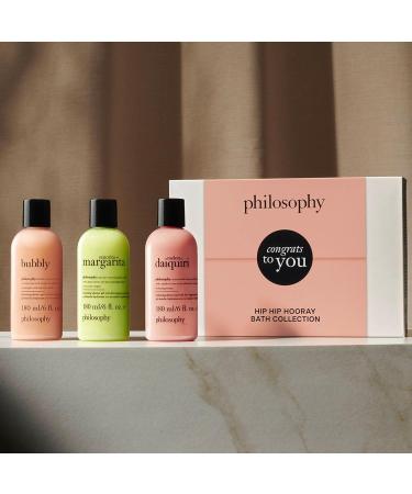 philosophy scent-sational hydrating bath & shower gels - efficiently cleanses soothes & comforts dry skin - vegan & cruelty free formula Congrats - 3 Piece Set 18 Fl Oz (Pack of 1) - Buy Online on GoSupps.com