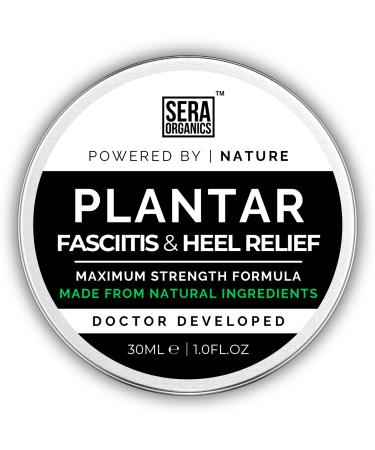 Plantar Fasciitis & Heel Soothing Cream | Maximum Strength Cream for Feet & Heel All-Natural Formula Effective Soothing Plantar Fasciitis Relief By Sera Organics (30g)