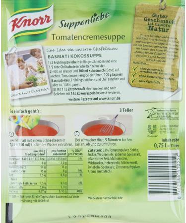 Buy Knorr Suppenliebe Tomato Cream Soup - 2 Packs of 62g | International Shipping Available - Buy Online on GoSupps.com