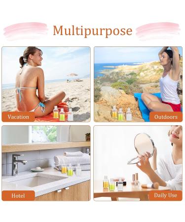 6 Pack 3.4 oz Clear Plastic Squeeze Bottles with Disc Top Caps - TSA Approved Travel Bottles for Shampoo, Conditioner & Lotion - Buy Online on GoSupps.com