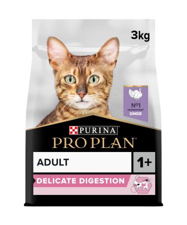 PRO PLAN Adult 1+ DELICATE DIGESTION Rich in Turkey Dry Cat Food 3kg