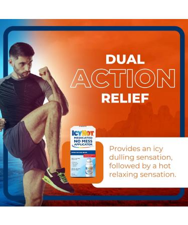Icy Hot No Mess Applicator Quick-Drying Fast Effective Pain Relief for Muscle and Joint Pain Associated with Arthritis Backache Strains and Sprains 73ml Medication - Buy Online on GoSupps.com