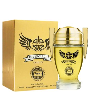Hybrid & Company Invincible Gold For Men Pour Homme Eau De Toilette Natural Spray 3.4FL.OZ