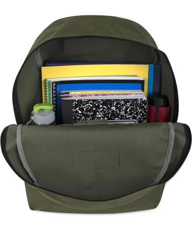 Trailmaker Classic 17 Inch Backpack - Adjustable Padded Shoulder Straps - Green - Buy Online on GoSupps.com
