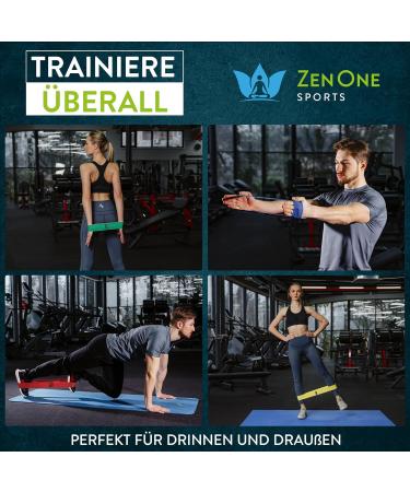 Zenone Sports Fitness Straps - 5 Set Resistance Bands for Strength Training Muscle Building & Yoga | Includes E-Book & Workout Guide - Colorful Gymnastics Bands - Buy Online on GoSupps.com