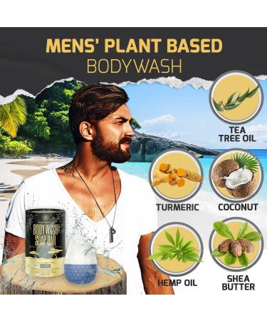 Natural Men's Body Wash Bar - Zero Waste Travel Size Vegan Sulfate-Free with Tea Tree Oil & Shea Butter - Eco-Friendly 16 oz - Buy Online on GoSupps.com