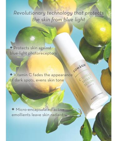 Sonage C Shield Smart Serum - Hyaluronic Acid & Vitamin C for Brightening Blue Light Protection & Dark Spot Reduction | International Shipping Available - Buy Online on GoSupps.com