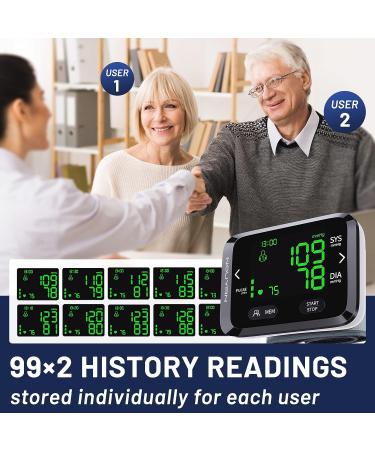Wrist Blood Pressure Monitor with Large Backlit Display - 198 Memory Readings, Adjustable Cuff, Storage Bag - for Home Use - Black with Backlight - Buy Online on GoSupps.com