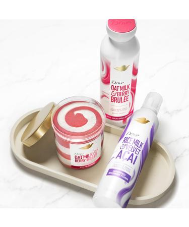 Dove Sugar Body Scrub Oat Milk & Berry Brulee For Women For Exfoliated & Hydrated skin 15 oz - Buy Online on GoSupps.com