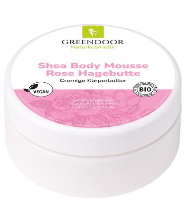 Greenendoor vegan body butter BodyMousse rose rosehip 200ml body butter with organic shea butter organic rosehip purely natural nature skin care cream natural cosmetics