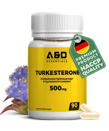 Turkesterone 1000mg per Serving for Maximum Muscle Growth | Quality Winner from Germany | 90 x 500mg | Natural Anabolic Bodybuilding Supplements | Turkesterone for Muscle Recovery & Strength 90 Count (Pack of 1)