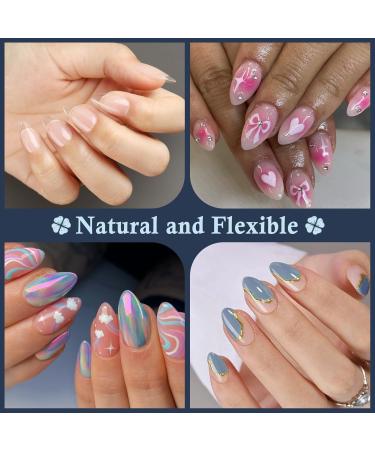 Short Almond Fake Nails - 360pcs Soft Gel Pre-Shaped Acrylic Tips | Half Matte Full Cover Press-On Nails | DIY Manicure - 12 Sizes Available - Buy Online on GoSupps.com