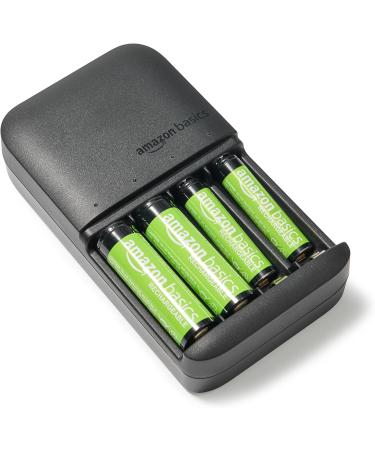 Amazon Basics NiMh Rechargeable Batteries & Charger Set - 4 AA & 4 AAA 8 Count | International Shipping Available - Buy Online on GoSupps.com