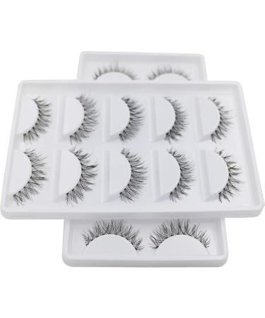 KFZR 10 Pairs Natural Eyelashes False Fake Eye Lashes Lash Long Extension Handmade Crisscross 3D Reusable For Makeup Black 002 - Buy Online on GoSupps.com