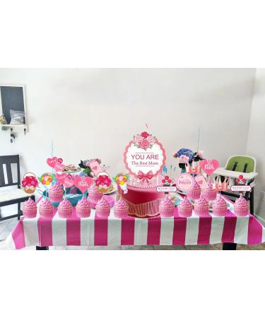 25 Pcs Mothers Day Cake Toppers for Mom Mothers Day Cake Decorations Mothers Day Cupcake Toppers for Mama Style 1 - Buy Online on GoSupps.com