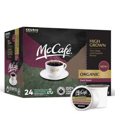 McCafe High Grown Organic K-Cup Coffee Pods Dark Roast 24 Count Certified Organic For Keurig Coffee Makers High Grown 24 count (Pack of 1) Pods - Buy Online on GoSupps.com