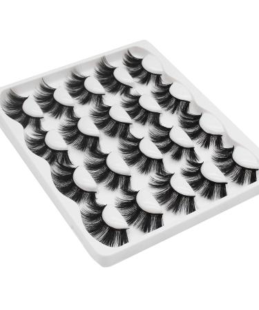 10 Pairs 15-20mm 3D Mink Eyelashes - Fluffy & Dramatic Fake Lashes for Natural Makeup | C004 - Buy Online on GoSupps.com
