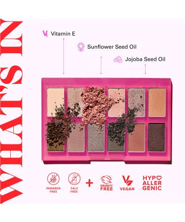 PYT Beauty Highly Pigmented Eyeshadow Palette - Cool Crew Nude Shades | Hypoallergenic & Vegan Makeup | Talc-Free | 1 Count - Buy Online on GoSupps.com