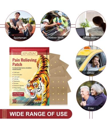 Pain Relief Patch - 10 Pieces for Knee Back and Neck Pain Relief | Heat Therapy Anti-Pain Plaster for Sore Muscles - Buy Online on GoSupps.com