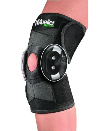 MUELLER Green Adjustable Hinged Knee Brace - Black/Green One Size Fits Most | International Shipping Available - Buy Online on GoSupps.com