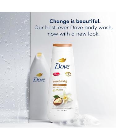 Dove Pampering Shea Butter & Vanilla Body Wash - 20oz Gentle Skin Cleanser with 24hr Renewing MicroMoisture - Shea Butter & Warm Vanilla - 22 Fl Oz - Buy Online on GoSupps.com