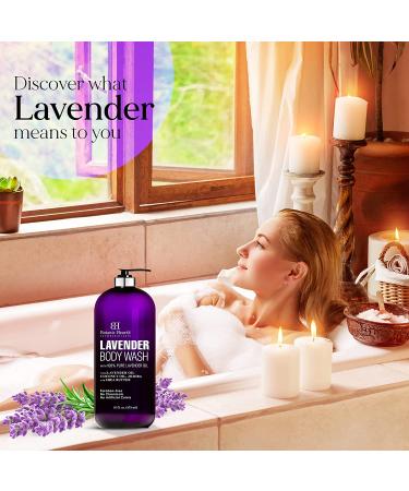 BOTANIC HEARTH Lavender Body Wash with Peppermint Oil - 16 fl oz | For Women & Men | Fights Acne, Soothes Eczema & Dry Skin | Sulfate & Paraben Free - Buy Online on GoSupps.com