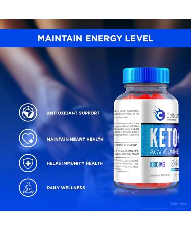 Celsium Keto ACV Gummies (2 Pack) - 1000MG Apple Cider Vinegar All-Natural Dietary Supplement Advanced Formula for Keto Diet - 120 Gummies & Reviews - Buy Online on GoSupps.com