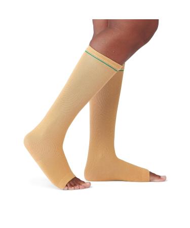 Medline Protective Leg Sleeve - Beige & Green Stripe Universal Fit 15" Durable Medical Equipment for International Shipping - Buy Online on GoSupps.com