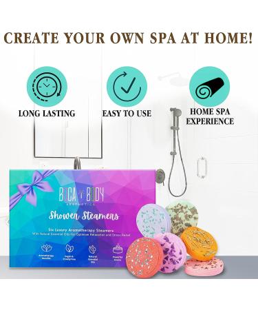 Boca Body Aesthetics Luxury Aromatherapy Shower Steamers (Set of 6) - Therapeutic Shower Bombs for Self Care and Relaxation - Ideal Birthday Gifts for Men & Women - Buy Online on GoSupps.com