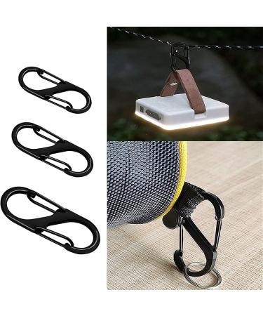 30 Piece S Carabiner Keychain Set | 8-Shaped Mini Black Double Carabiner | High-Quality Waterproof | Perfect for Outdoor Activities Camping Hiking Travel - Buy Online on GoSupps.com