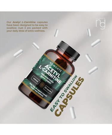 Newgate Labs Acetyl L-Carnitine 500mg 90 Tablets - High Strength Weight Loss & Fertility Support Supplement - Halal Certified - Buy Online on GoSupps.com
