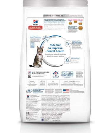 Hill's Science Diet Adult Indoor Dry Cat Food Chicken Recipe 7 lb Bag & Adult Oral Care Chicken Recipe Dry Cat Food for Dental Health 7 lb Bag - Buy Online on GoSupps.com