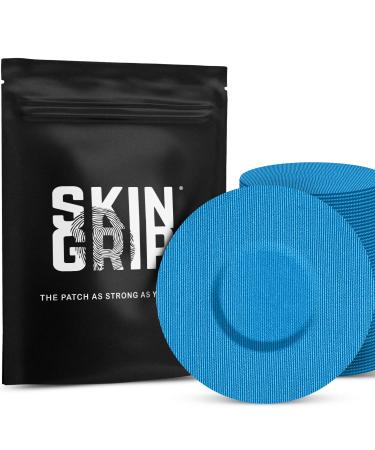 Skin Grip Adhesive Patches for Freestyle Libre 2 Waterproof & Sweatproof for 10-14 Days Pre-Cut Adhesive Tape Continuous Glucose Monitor Sensor Cover 20 Pack Blue