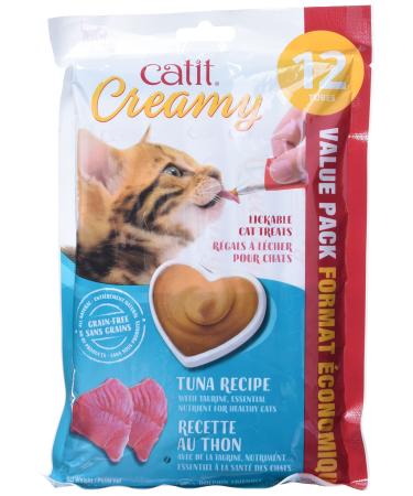 Catit Cat Treats Lickable Tuna 12 x 15 g Pack of 8 Cat Treat Lickable Cat Treats Kitten Treats Creamy Cat Treat Gaterie Pour Chat Cat Snacks Cat Tube Soft Cat Treats Cat Lickable Treat