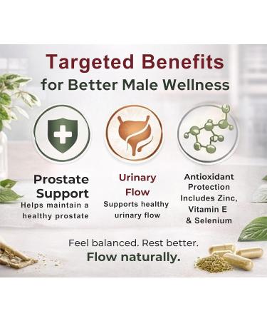 Bordin Health RestFlow Pro Advanced Prostate & Urinary Support Formula Doctor Developed with Beta-Sitosterol Pygeum Rye Pollen Nettle Root Zinc Vitamin E & Selenium 120 Veg Capsules - Buy Online on GoSupps.com