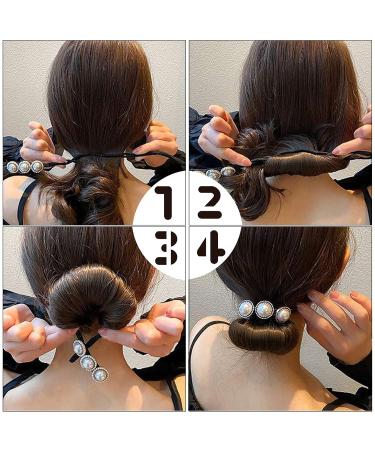 Flower Hairpin Set - 4 Pieces Lazy Flower Hair Clips for Bun & French Twist Hairstyles | Women's Hair Accessories - Buy Online on GoSupps.com