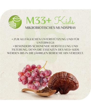 Microveda M33 Kids 50ml Bio Microbiotic Oral Spray - 100% Vegan Peppermint Flavor Fermented with Probiotics - Buy Online on GoSupps.com