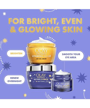 Olay Moisturiser Gift Box Womens Skin Care Gift Sets & Kits Vitamin C + AHA 24 Face Cream 50ml Retinol 24 MAX Night Cream 50ml & Eye Cream 15ml For Smooth & Glowing Skin - Buy Online on GoSupps.com