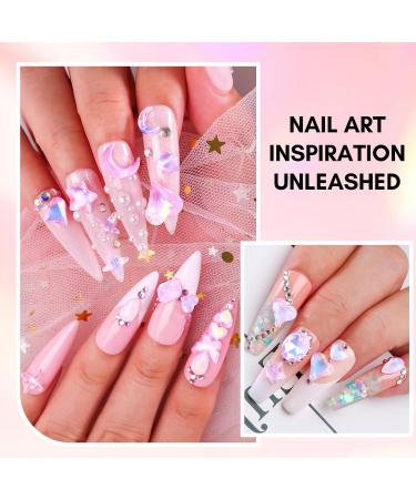 Makartt Pink Diamond Nail Design Glue Set - Rhinestones Flat Back Gems Tweezers & Storage Box for DIY Nail Art - Buy Online on GoSupps.com