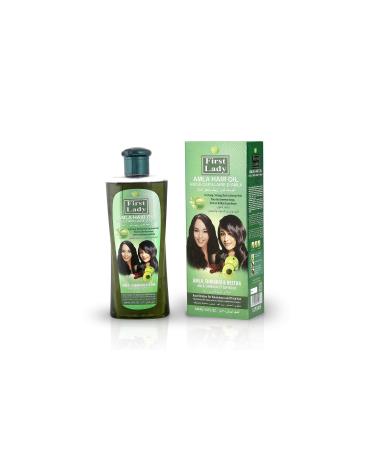 Herbal of First Lady Ayurvedic hair oil (Indian gooseberries) 300 ml - for long shimmering hair - with Shikakai & Reetha - for African Asian and European hair types.