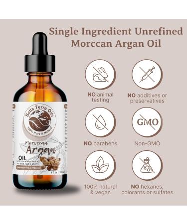 Bella Terra Argan Oil 2oz - Best Hair Oil for Frizzy Hair & Radiant Skin Packed with Vitamin E & Omega Fats - Nature's Serum (Pack of 1 - Buy Online on GoSupps.com