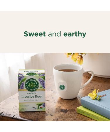 Traditional Medicinals - Organic Licorice Root Herbal Tea (Pack of 6) - Sustainably Sourced Fair Wild Licorice - 96 Tea Bags Total Tea Licorice Root 16 Count (Pack of 6) - Buy Online on GoSupps.com