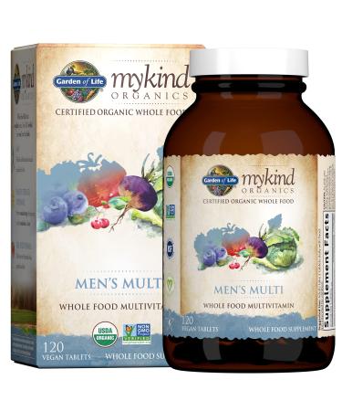 Garden of Life MyKind Organics Men's Multi Whole Food Multivitamin 120 Vegan Tablets