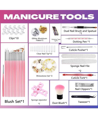 MarckersHome Poly Gel Nail Kit 8 colors 15 ml Poly Nail Extension Gel Starter Kit 2 Nail Polish with base top and matte top coat Dual Forms - Buy Online on GoSupps.com