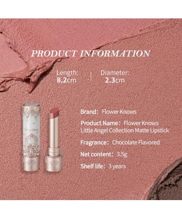 Flower Knows Little Angel Matte Lipstick - Vegan Moisturizing Lip Mud for Girls & Women - Long Lasting & Silky Finish (C02 Fantasia 3.5g - Buy Online on GoSupps.com