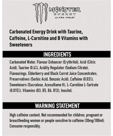 Monster Energy Ultra Violet 4 x 500ml Cans - Buy Online on GoSupps.com