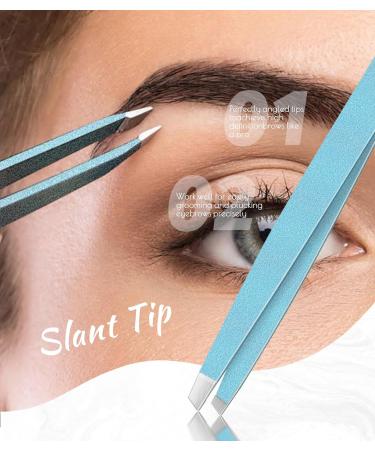 Sonnorel Precision Tweezers Set - Piece of 3 Colorful Professional Tweezers - Handy Carry Pouch - Superior Stainless Steel Tweezer Set - Splinters Eyebrows Face or Ingrown Hair - Buy Online on GoSupps.com