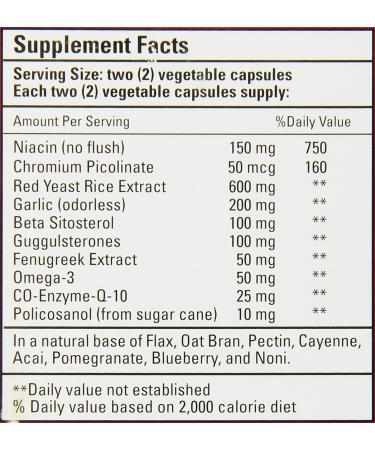Bio Nutrition Cholesterol Wellness Vegi-Caps - 60 Count for Heart Health - Buy Online on GoSupps.com